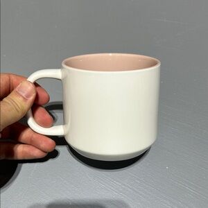 Threshold White & Pale Pink Ceramic Mug